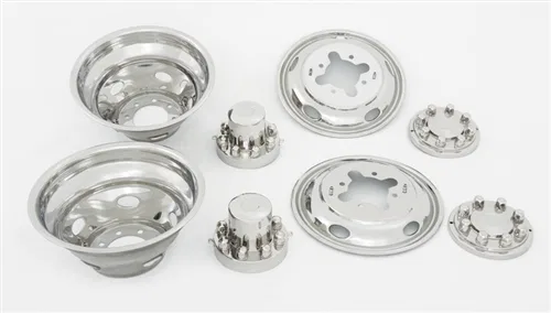 SLD1703 – PHOENIX USA Wheel Simulator, Fits 17 Inch Diameter Dual Wheels Polished Stainless Steel Bolt-On Does Not Fi...